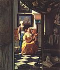 Johannes Vermeer The Love letter painting